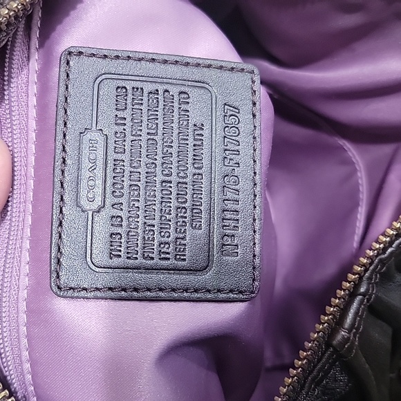 COACH  EUC Ashley Signature Gathered Leather Sateen Satchel - Picture 7 of 10